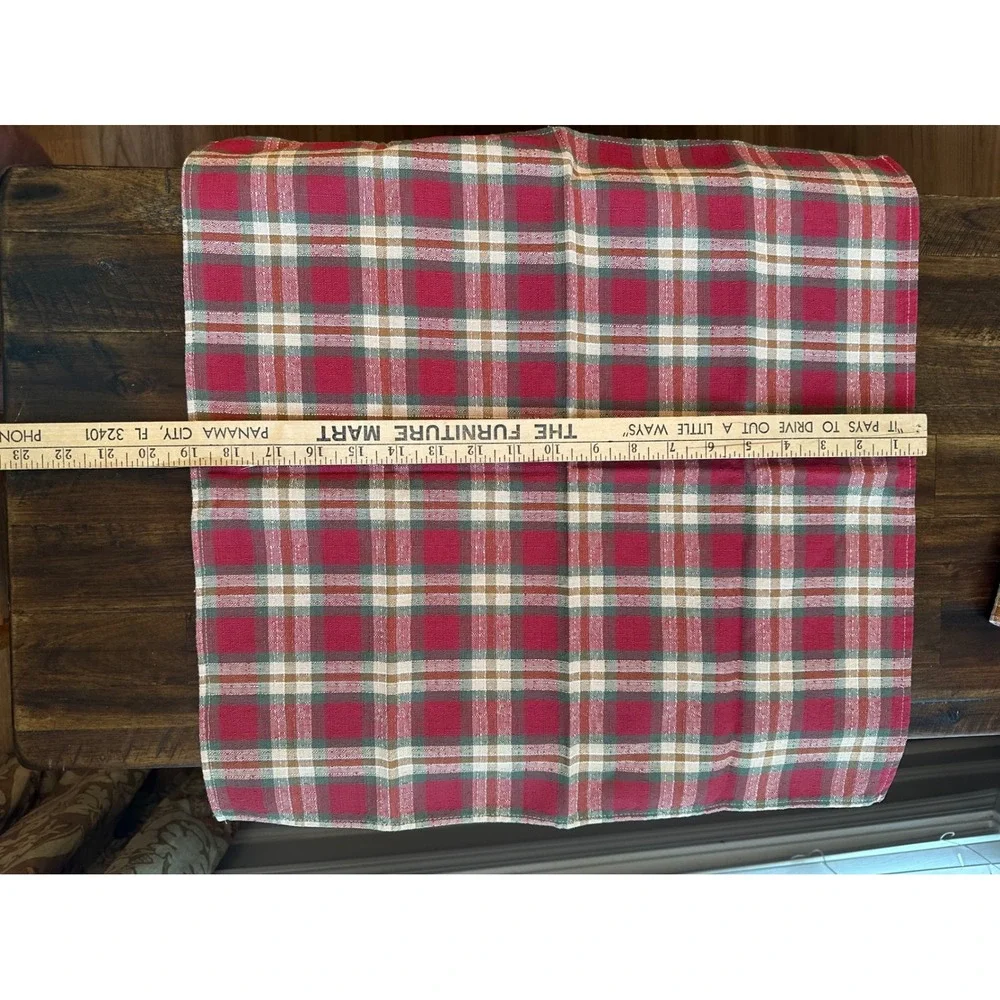 Longaberger Orchard Park Plaid Napkins Set of 2 Rustic Farmhouse Holiday theme